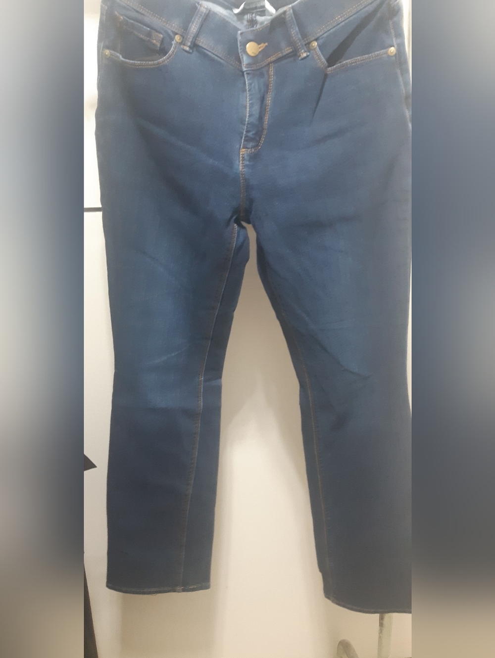 Bianca Nygard Blue Denim Jeans With 360 Degree Stretch With Tummy Control Size 8